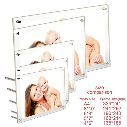 L style acrylic certificate frames